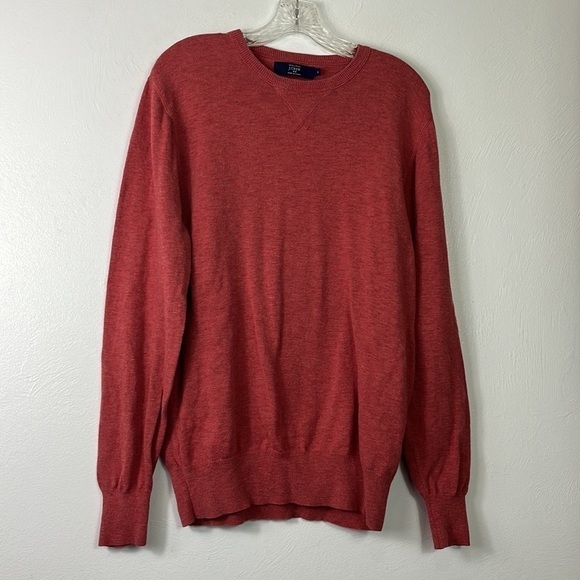 J. Crew Factory Sweater Men's M Salmon Orange Knit Mediumweight - Picture 11 of 12